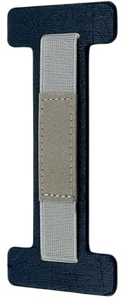 GATYZGEAR - Tablet Hand Strap with Elastic Band | Elastic, Synthetic Leather | One-Handed Operation, Secure Grip, Strong Adhesive Backing, Universal Compatibility | Black & Gray | Tablet Size