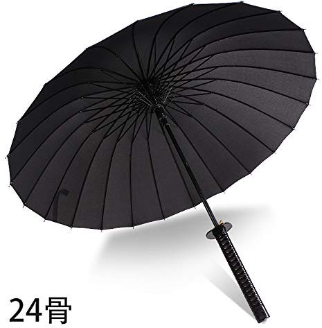 WEI Regenschirm-kreativer japanischer Samurai-Regenschirm-automatischer geöffneter gerader Regenschirm-Regen oder Glanz-Regenschirm des Gebrauches,24 Knochen,Einheitsgröße