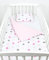Babylux Babydecke Krabbeldecke Minky Kuscheldecke Decke 75 x 100 cm mit Kissen 30x35cm (21K. Rosa + Sterne)