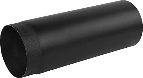 Ofenrohr Rauchrohr Kaminrohr Bogen Knie 45° 90° Doppelwandfutter Abgaswärmetauscher Radiator Wandrosette Stahlrohr Schwarz 2mm (Rohr 500m, 200mm)