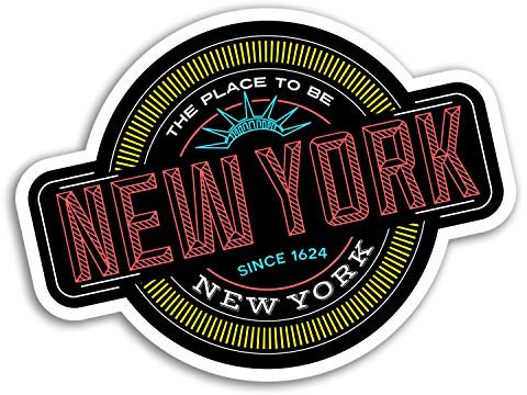 2 x 10cm New York Vinyl Aufkleber - Amerika USA NYC Aufkleber Laptop Gepäck # 18109 (10 cm breit)