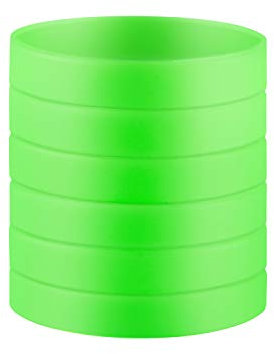 BRANDWINLITE All'ingrosso 6 Pezzi/Pack Braccialetti in Silicone Braccialetti in Gomma in colore singolo