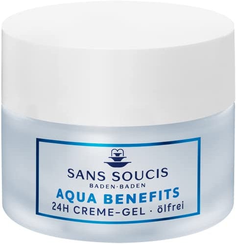 Sans Soucis Gesichtspflege 24h Creme Gel 50 ml – Feuchtigkeitscreme für normale, ölige Haut + Mischhaut Skincare Pflege ölfreie Hautpflege Aqua Benefits