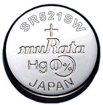 1 x Murata 379 SR63 AG0 SR521SW Silver Oxide 0% Mercury Watch Battery.