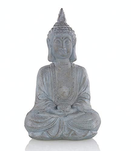 OF Figur Buddha sitzend – Gartenfigur für innen und außen geeignet