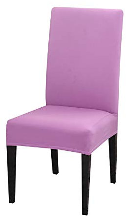 WINS Coprisedia con Schienale coprisedie Cucina coprisedia Elasticizzato Copri Schienale Sedia 4/6 Pezzi universali coprisedie antimacchia Viola Chiaro