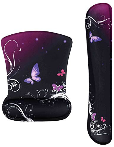 AOKSUNOVA Mauspad mit Handauflage Ergonomische Handgelenkauflage Set für Tastatur Handgelenkstütze