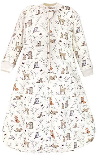 Hudson Baby Unisex Baby Premium Quilted Long Sleeve Sleeping Bag and Wearable Blanket, Enchanted Forest, 0-6 Months