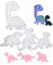 4 Stück Stanzschablone Dinosaurier Set für Stanzmaschine,Stanzformen Tiere Dino Schneiden Prägeschablonen Prägung Schablone Stanzschablonen für Kinder Scrapbooking Foto Album Karten Deko Kunst Basteln