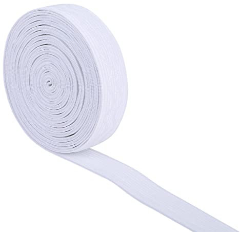 Cloaacsois 5M Rutschfestes Non-Slip Welle Silikon Gummiband 2.0cm Breites für DIY Nähen von Kleidungsstücken (Weiß, 5M X 2.0CM)