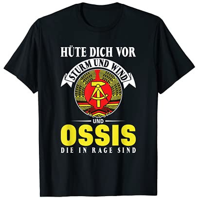Hör Off De Muddi Ostdeutschland T-Shirt Schwarz S Klassisch Unisex