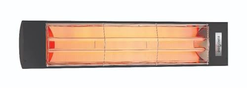 Eurofase Heating 5000 Watt Electric Infrared Dual Element Heater-240 Voltage-Black Finish-No Fascia Decorative Fascia