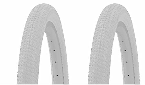 Par de Cubiertas para Bicicleta BMX 20 x 2.125 (54-406), 2 Unidades (Blanco)