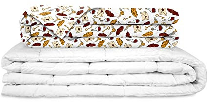 Gravity Therapiedecke Gewichtsdecke Incl. Baumwolle-Bezug Schlaufen Bezugssystem mit Reißverschluss - Zauberei Edition - Schwere Decke für Erwachsene/Jugendliche 150x220cm 6 kg