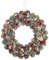 infactory LED Adventskranz: Advents- und Weihnachtskranz mit LED-Beleuchtung, rot/grün, Ø 44 cm (Türkranz Weihnachten, Türkranz Weihnachten außen, Lichterkette Batterie)