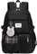 Joymoze Niedlicher Rucksack für Mädchen Teenager Täglicher Rucksack Frauen Rucksack Geldbörse Schwarz