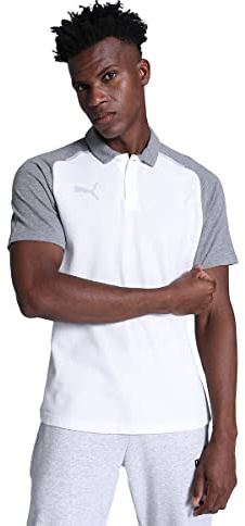 PUMA teamCUP Casuals Polo,White,XL