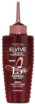 L'OREAL Paris Elvive Full Resist Anti Hair-Fall Serum With Aminexil, Hair Strength Treatment, For Men & Women with Hair Breakage, Scalp Serum, 102ml