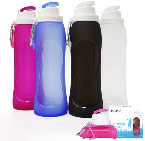 Bottiglia d'acqua Sport BPA Free, bottiglia d'acqua ultraleggera 500ml pieghevole a prova di fuoriuscita bottiglia d'acqua sportiva per fitness palestra yoga escursionismo all'aperto (rosso)