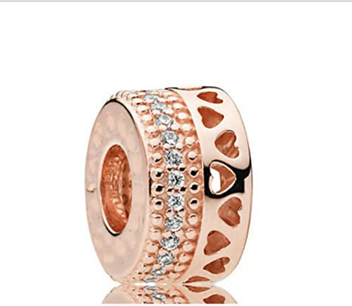 Charm Bead albero genealogico ciondolo distanziatore clip charm oro rosa adatto per braccialetti fai da te gioielli utili e alla moda