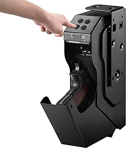 Stahl Security Gun Box mit Sicherheitskennwort und 2 Schlüssel tragbare Gun Box Safe 4 X AA-Batterie Waffen Tresor für Hause Sicherheit