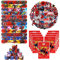 GUBOOM 72 Piezas Spiderman Regalos Fiesta, Regalos para Fiestas de Spiderman, 10 Bolsas de Regalo Spiderman, 12 Pulseras de Bofetadas Spiderman, 50 Pegatinas Spiderman
