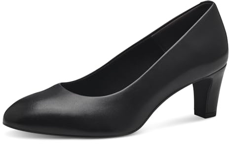 Tamaris Women's leather pumps with block heel black 4 UK