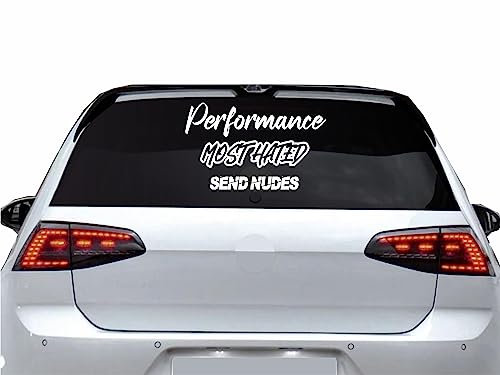 KLEBEKÖNIG XL Autoaufkleber - Performance 57x35cm - Tuning Auto Aufkleber Sticker sprüche Stickerbomb Heckscheibenaufkleber Jdm Auto-Aufkleber Fahrzeug Dekor Heckscheibe Tuningsticker Decal