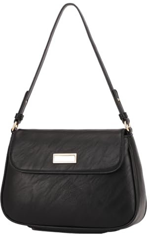 KL928 Geldbörsen für Damen, kleine Handtasche, weiches PU-Leder, Schultertasche, trendige Damen-Geldbörsen und Handtaschen, A-Schwarz (verbesserte Version)