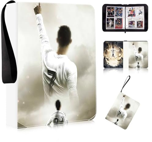 Egmelos 50 Seiten Sammelkarten Album Fussball, Sammelalbum für Fußball Karten, 400 Trainer Sammelalbum Fußball, Karten Halter für Fußball Basketball…