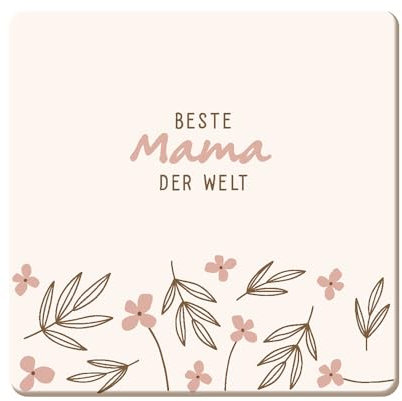 Grafik Werkstatt lustiger Untersetzer aus Kork | Beste Mama der Welt, Bunt