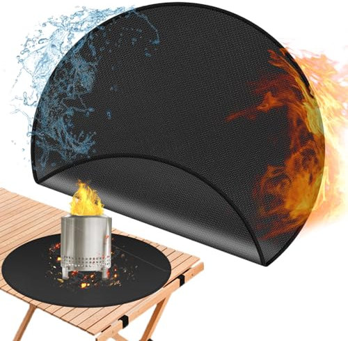 Amerbro Feuerschalenmatte, kompatibel mit Solo-Herd-Mesa-Zubehör, feuerfeste Matte, kompatibel mit Solo-Herd, Mesa-Tischmatte unter der Feuerstelle, kleine Untergrillmatten für