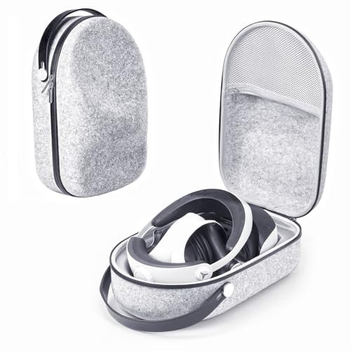 VR Fall für PS VR2, PS5 VR Headset Aufbewahrungstasche mit innerer Mesh Tasche, umweltfreundliche und geruchsfreie PS VR2 Zubehör All-in-one Filz Stoff Organizer