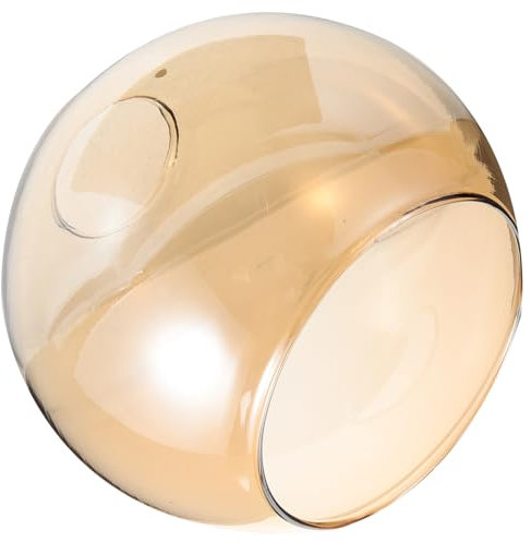 BESTonZON Pantalla de cristal con bola de cristal E27 doble apertura redonda cubierta de lámpara de repuesto para lámpara colgante