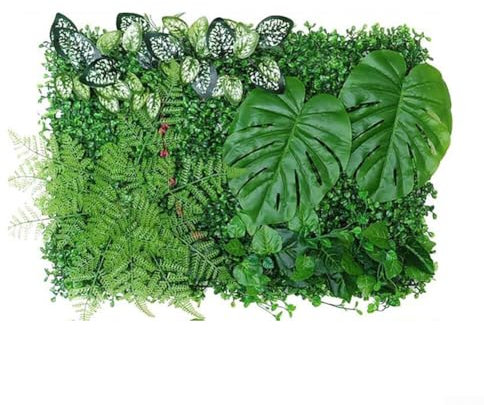 HpLive Kunstrasen, Kunststoff, Kunstpflanze, Wand, Blume, Pflanze, Paneel für Zuhause, Garten, Wanddekoration (1)