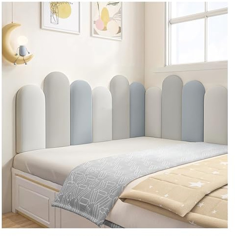 Schälen und Kleben Kopfteil, 3D Kinder Anti-Kollisions Wandkissen, Bett Kopfteil Wandpolster, Schwamm Gepolsterte Wandpaneele, für Kinder Schlafzimmer Wandgestaltung ( Color : A , Size : 180cm )