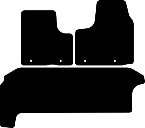 Kovvar Fußmatten passend für Renault Trafic 2019-2025 Passend zur Ausführung: 3 | Einzelschiebetür | Langer Radstand | Qualität: Basic