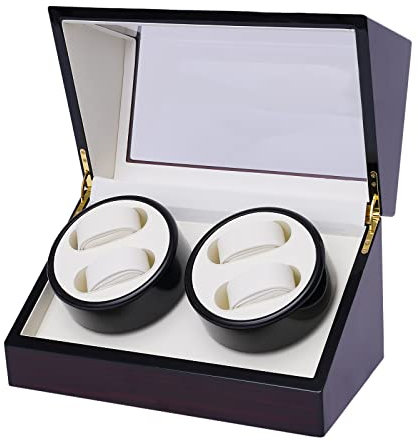 MINUS ONE Automatikuhren Uhrenbeweger, Uhrenbox Watch Winder Mute für Uhren Luxuriöser Uhrenwender Aufbewahrung Aufbewahrungs Vitrine Glasdeckel, Verkabelte Stromversorgung, mit Weichem Samtfutte