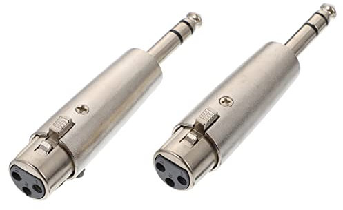 UPKOCH 2 Stück 3 635 Mm Doppeldreh Audio Adapter Mikrofon Xlr 3 Poliger Mikrofon Adapter Xlr 3 Poliger Mikrofon Audio Xlr 3 Poliger Mikrofon Konverter