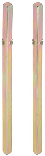 PATIKIL Square Door Knob Spindle 110x5mm, 2 Pack Replacement Carbon Steel Spare Door Handle Spindle Bar with Punching Point for Most Mortise Type Door Knobs, Gold