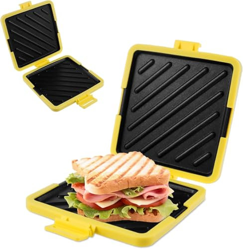 Microwave Toastie Sandwich Maker Silicone Microwaveable Cookware Wireless Toastie Maker Nonstick Plate Sandwich Maker Heatwave Technology Sandwich Toaster for Cooking Crispy Sandwiches