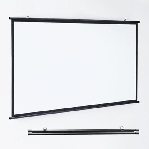 Rollo-Leinwand 16:9/4:3 Heimkino Beamer Leinwand, Projektor Leinwand 30-72 Zoll, Tragbare Projektionswand Wandmontage Projektion Leinwand, Projektor Leinwand for Camping und Heimkino(16:9,50)