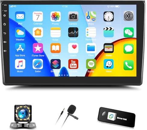 Android 13 Autoradio für Audi A4 S4 RS4 B6/B7 8E 2000-2008 mit Mirror Link, 9 Zoll HD 1080P Touchscreen mit Bluetooth WiFi GPS-Navigation FM/RDS USB SWC+Rückfahrkamera 2+32GB