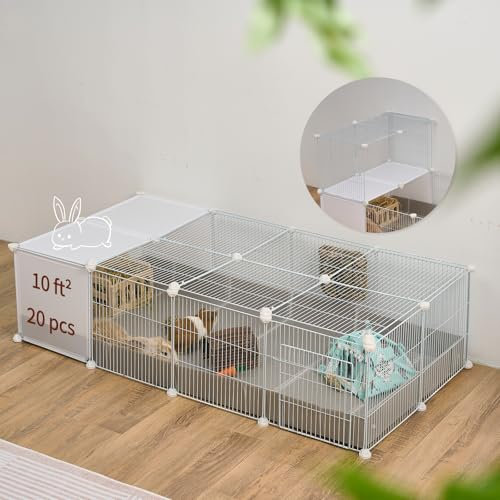 Meerschweinchen-Kaninchenkäfige mit Deckel und Einsatz, 3 m, CNC-gefräst, für den Innenbereich, Hasenkäfig, großes Tier, Dachboden, Habitat, Igel, Haustierstall, 140 x 71 x 35 cm