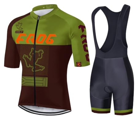 UGLY FROG HuDt Cycling Jersey Set with 3D Gel Seat Padding Shorts Breathable Quick Drying for Cycling MTB Jogging