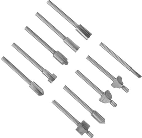 Homoyoyo 10Stücke Fräser für Rotary Tool Präzise Holzverarbeitung Router Bits Langlebig und Effizient für Cnc Maschinen und Bohrmaschinen