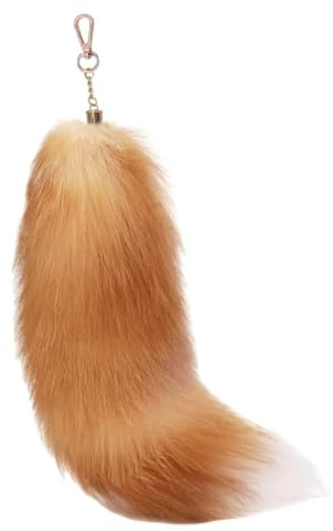 Therian Tail – Queue De Renard Therian 40cm avec Fermoir | Queue Therian Moelleuse & Fluffy | Porte-Clé pour Cosplay et Women Adult Handbag Backpack, Jouet Enfant & Chat.