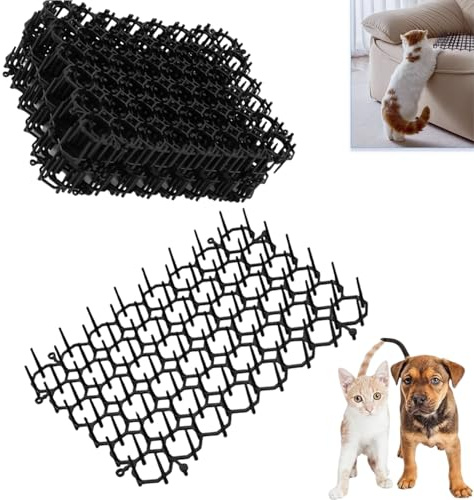 JFangZHZH Tapis Anti Chat,6 pièces Pic Anti Chat Repousse Chat,Grille de Jardin Anti Chiens,Exterieur Interieur Grillage Tapis Anti Chien avec Epine,20 x 15 cm