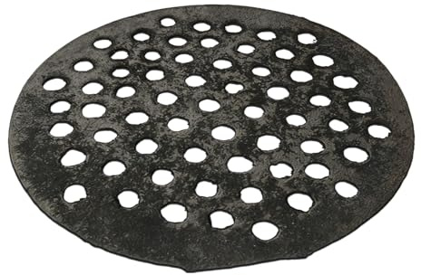 Gwtdtoad Cubierta de hierro fundido para desagüe, 18 cm, de hierro fundido, con colador para el desagüe en el suelo del sótano, para jardín, terraza, balcón y patio
