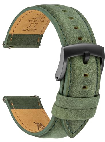 CORROPELLE Leder Uhrenarmbänder Schnellverschluss 18mm 19mm 20mm 21mm 22mm, Vintage Eleganten Hochwertige Ersatz Leder Armband für Damen und Herren, Uhr und Smartwatch